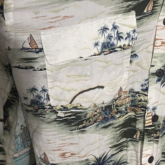 Maui Maui Hawaiian Islands Shirt Mens Large Button Up Short Sleeve - Picture 4 of 9